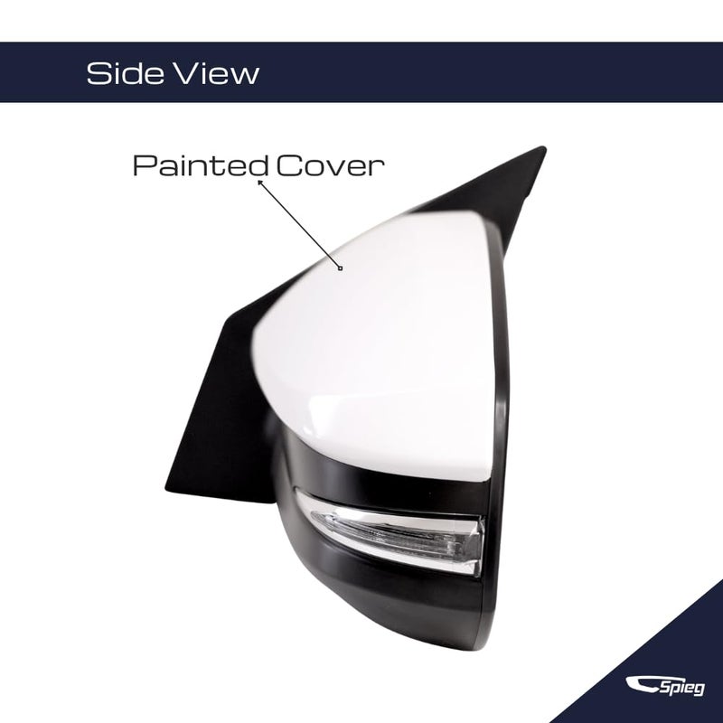 Spieg Driver Side Door Mirror for 2013 2014 2015 Toyota RAV4 Power Glass Heated Turn Signal Light Painted White 7 Pins Left Mirror TO1320310 - Image 4